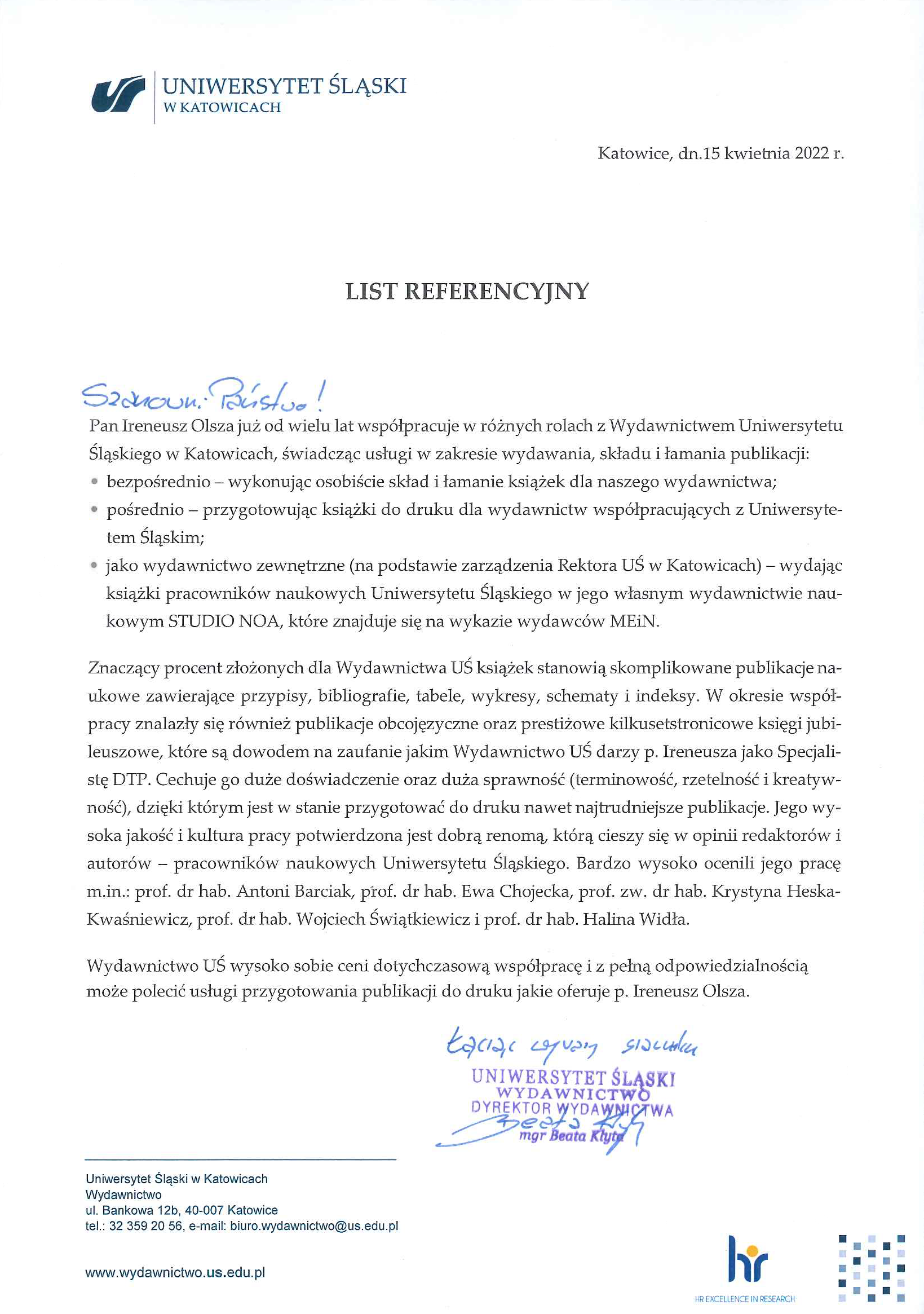 List referencyjny